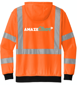 CornerStone A107 Class 3 Heavy-Duty Fleece Full-Zip Hoodie - CSF300 - Amaze Clean