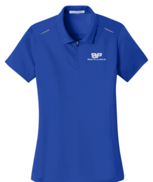 Port Authority Women's Pinpoint Mesh Zip Polo - L580 -Beis Plumbing
