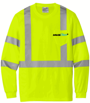 CornerStone  ANSI 107 Class 3 Mesh Long Sleeve Tee - CS203 - Amaze Clean