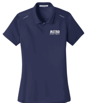 Port Authority Women's Pinpoint Mesh Zip Polo - L580  - Metro Electric