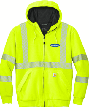 Carhartt ANSI 107 Class 3 Lined Full-Zip Sweatshirt - CT104988 - Midland Optical