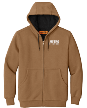 CornerStone - Heavyweight Full-Zip Hooded Sweatshirt with Thermal Lining - CS620  - Metro Electric