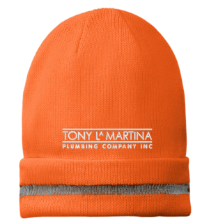 Enhanced Visibility Beanie with Reflective Stripe - CS800 - Tony LaMartina Plumbing