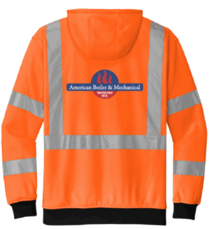 CornerStone A107 Class 3 Heavy-Duty Fleece Full-Zip Hoodie - CSF300 - American Boiler