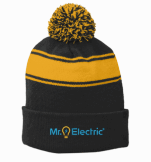 Sport-Tek Stripe Pom Pom Beanie - STC28  - Mr Electric