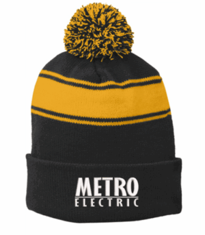 Sport-Tek Stripe Pom Pom Beanie - STC28  - Metro Electric
