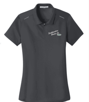 Port Authority Women's Pinpoint Mesh Zip Polo - L580  - Southwestern Electrical