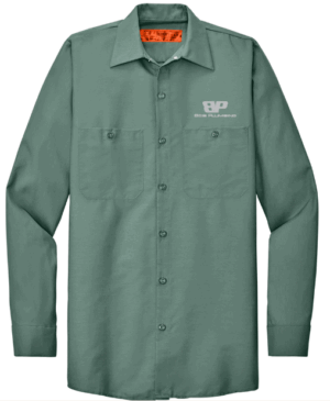 Red Kap Long Sleeve Industrial Work Shirt - SP14 -Beis Plumbing