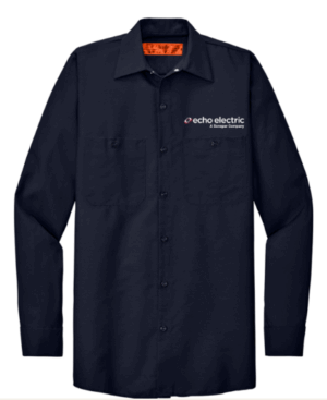 Red Kap Long Sleeve Industrial Work Shirt - SP14  - Echo Electric