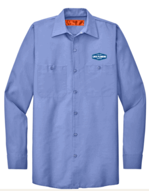 Red Kap Long Sleeve Industrial Work Shirt - SP14 -Linek Plumbing