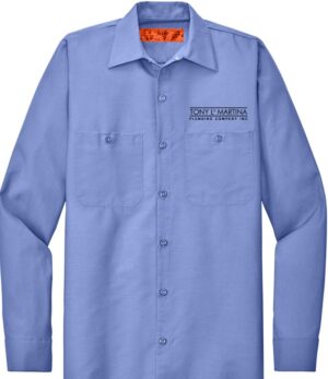 Red Kap Long Sleeve Industrial Work Shirt - SP14 - Tony LaMartina Plumbing