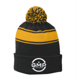 Sport-Tek Stripe Pom Pom Beanie - STC28 - GMP Plumbing
