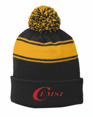 Sport-Tek Stripe Pom Pom Beanie - STC28  - Commercial Electric Motor