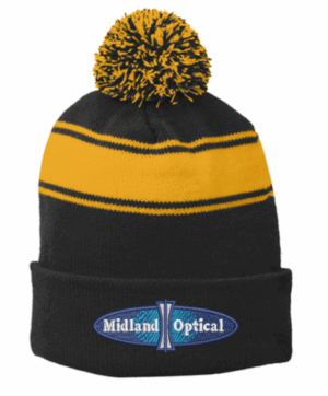 Sport-Tek Stripe Pom Pom Beanie - STC28 - Midland Optical