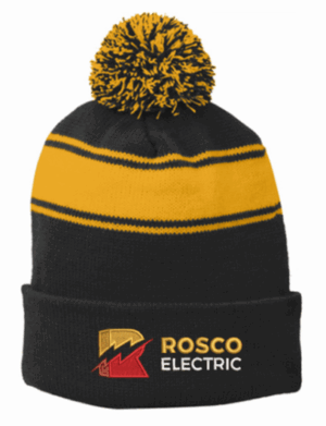 Sport-Tek Stripe Pom Pom Beanie - STC28 - Rosco