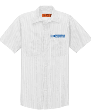 Red Kap Short Sleeve Striped Industrial Work Shirt - CS20 - Reinhold