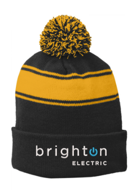 Sport-Tek Stripe Pom Pom Beanie - STC28 - Brighton Electric