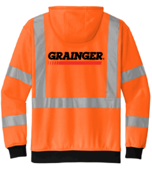 CornerStone A107 Class 3 Heavy-Duty Fleece Full-Zip Hoodie - CSF300 -Grainger