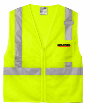 CornerStone ANSI 107 Class 2 Mesh Zippered Vest - CSV102 -Grainger