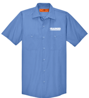 Red Kap Short Sleeve Striped Industrial Work Shirt - CS20 -Grainger