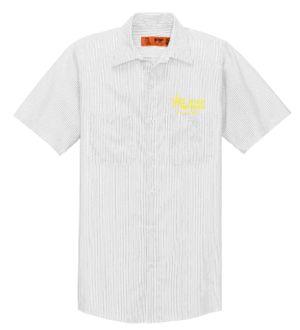 Red Kap Short Sleeve Striped Industrial Work Shirt - CS20 - AllStar Moving