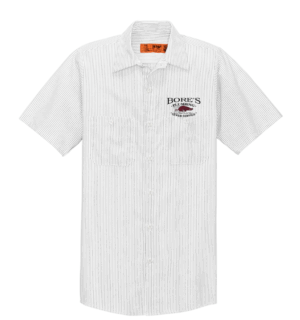 Red Kap Short Sleeve Striped Industrial Work Shirt - CS20 - Bores Plumbing