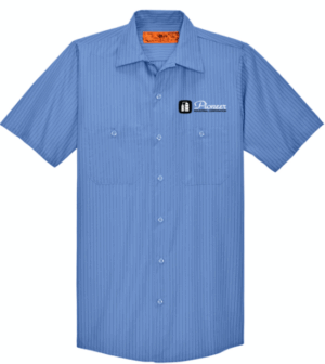 Red Kap Short Sleeve Striped Industrial Work Shirt - CS20 - Pioneer Industrial