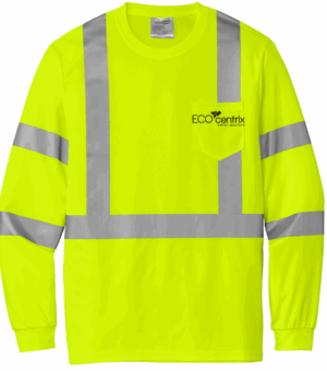 CornerStone  ANSI 107 Class 3 Mesh Long Sleeve Tee - CS203 -Eco Centrix