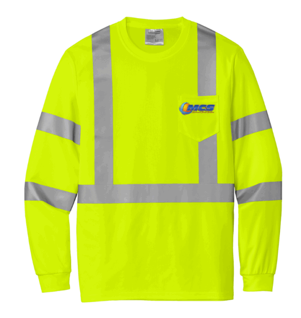 CornerStone  ANSI 107 Class 3 Mesh Long Sleeve Tee - CS203 - Mechanical Climate Solutions