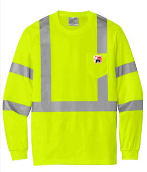 CornerStone  ANSI 107 Class 3 Mesh Long Sleeve Tee - CS203 - Miniature Market