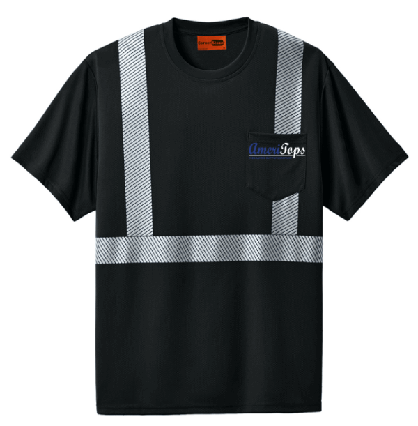 CornerStone Enhanced Visibility Segmented Tape Tee - CS206 - Ameritops
