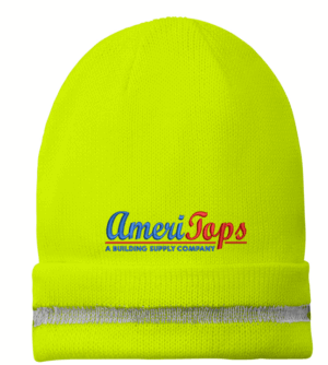 Enhanced Visibility Beanie with Reflective Stripe - CS800 - Ameritops