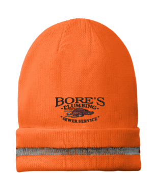 Enhanced Visibility Beanie with Reflective Stripe - CS800 - Bores Plumbing