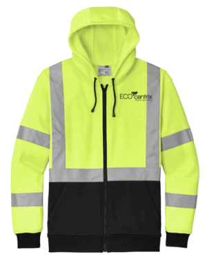 CornerStone A107 Class 3 Heavy-Duty Fleece Full-Zip Hoodie - CSF300 -Eco Centrix