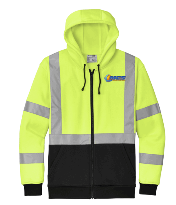CornerStone A107 Class 3 Heavy-Duty Fleece Full-Zip Hoodie - CSF300 - Mechanical Climate Solutions