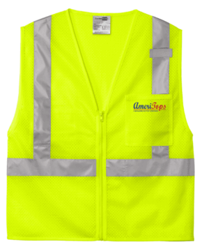 CornerStone ANSI 107 Class 2 Mesh Zippered Vest - CSV102 - Ameritops