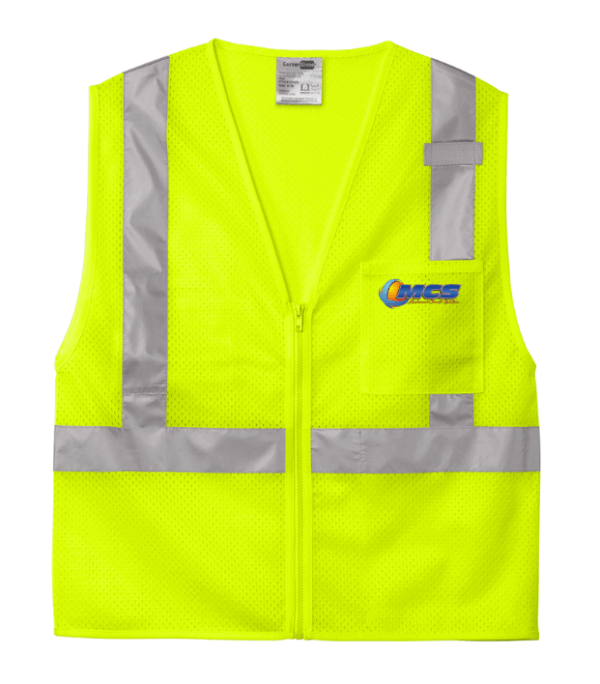 CornerStone ANSI 107 Class 2 Mesh Zippered Vest - CSV102 - Mechanical Climate Solutions