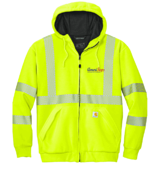 Carhartt ANSI 107 Class 3 Lined Full-Zip Sweatshirt - CT104988 - Ameritops