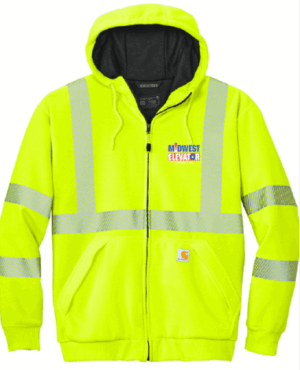 Carhartt ANSI 107 Class 3 Lined Full-Zip Sweatshirt - CT104988 - Midwest Elevator