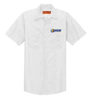 Red Kap Short Sleeve Striped Industrial Work Shirt - CS20 - Mechanical Climate Solutions