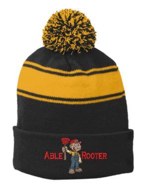 Sport-Tek Stripe Pom Pom Beanie - STC28 - Able Rooter