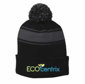 Sport-Tek Stripe Pom Pom Beanie - STC28 -Eco Centrix
