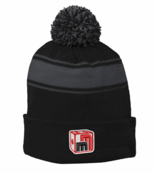 Sport-Tek Stripe Pom Pom Beanie - STC28 - Miniature Market