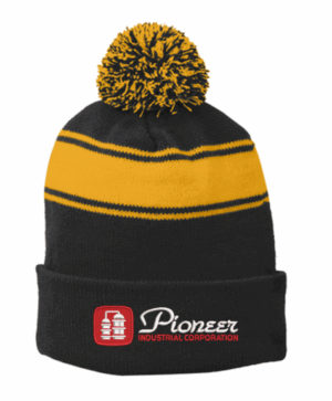 Sport-Tek Stripe Pom Pom Beanie - STC28 - Pioneer Industrial