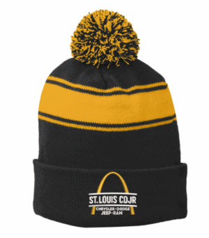 Sport-Tek Stripe Pom Pom Beanie - STC28 - STL CDJR