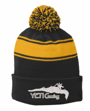 Sport-Tek Stripe Pom Pom Beanie - STC28 - Yeti Gaming