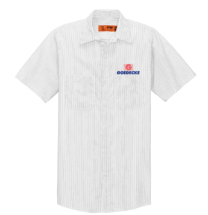 Red Kap Short Sleeve Striped Industrial Work Shirt - CS20 - Goedecke