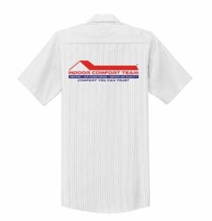 Red Kap Short Sleeve Striped Industrial Work Shirt - CS20 - Indoor Comfort Team