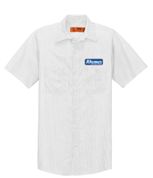 Red Kap Short Sleeve Striped Industrial Work Shirt - CS20 - Rhymes