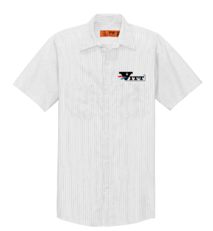 Red Kap Short Sleeve Striped Industrial Work Shirt - CS20 - VITT
